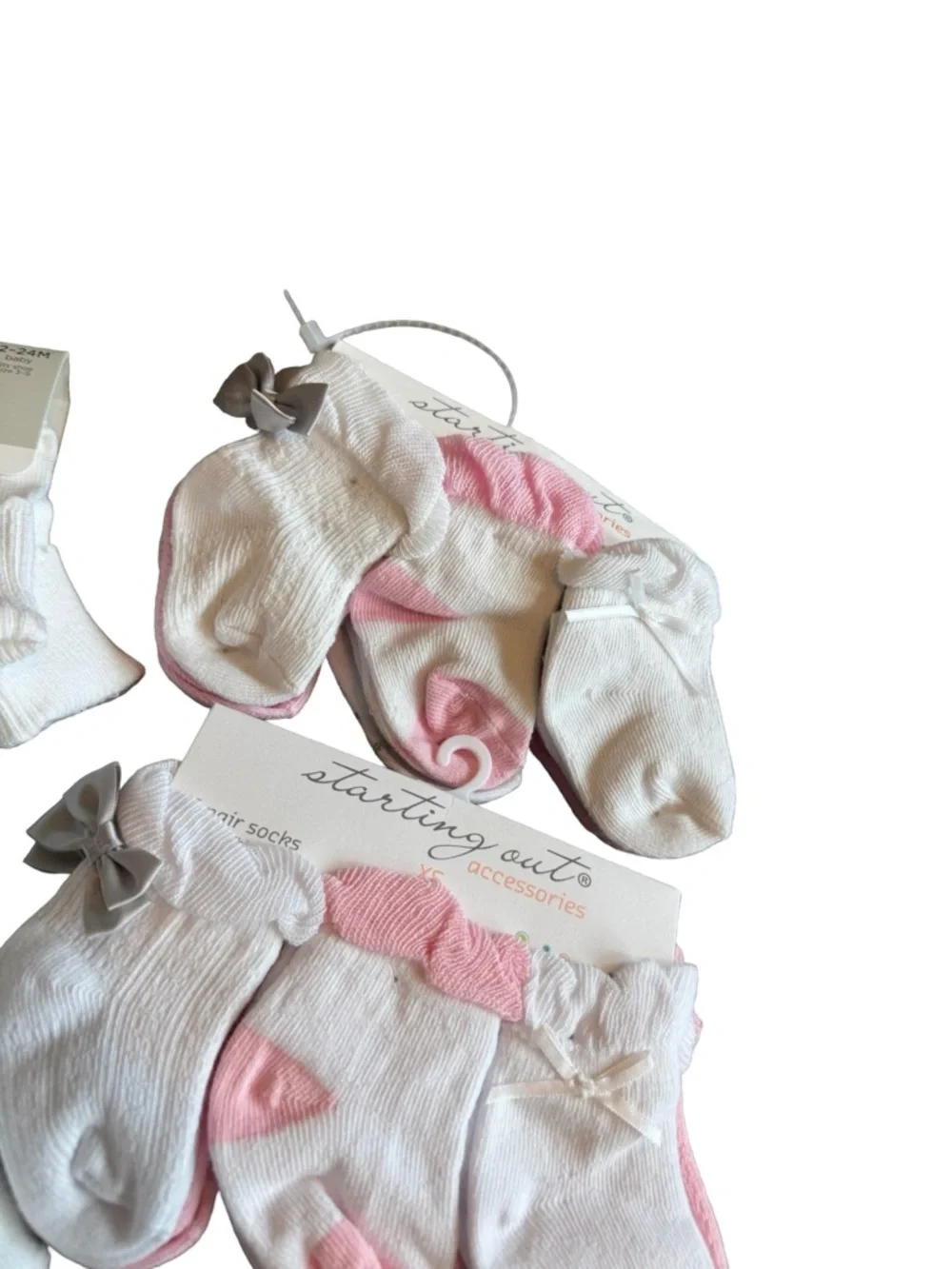 24 Pairs of Baby Girl Socks + Six Pairs of Baby Mittens Carter's Okie New NWT